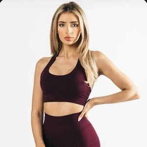 Alphalete Impact Maroon Sports Bra